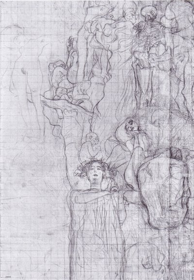 Transfer Sketch of Medicine by Gustav Klimt